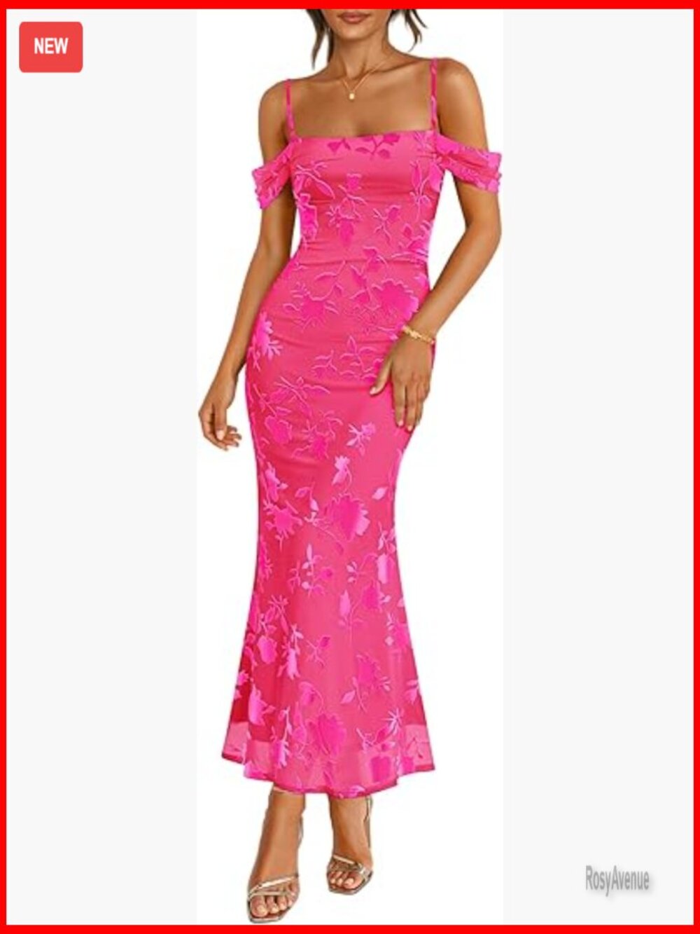 Floral Mesh Maxi Dress Sleeveless Bodycon Cocktail Wedding Guest